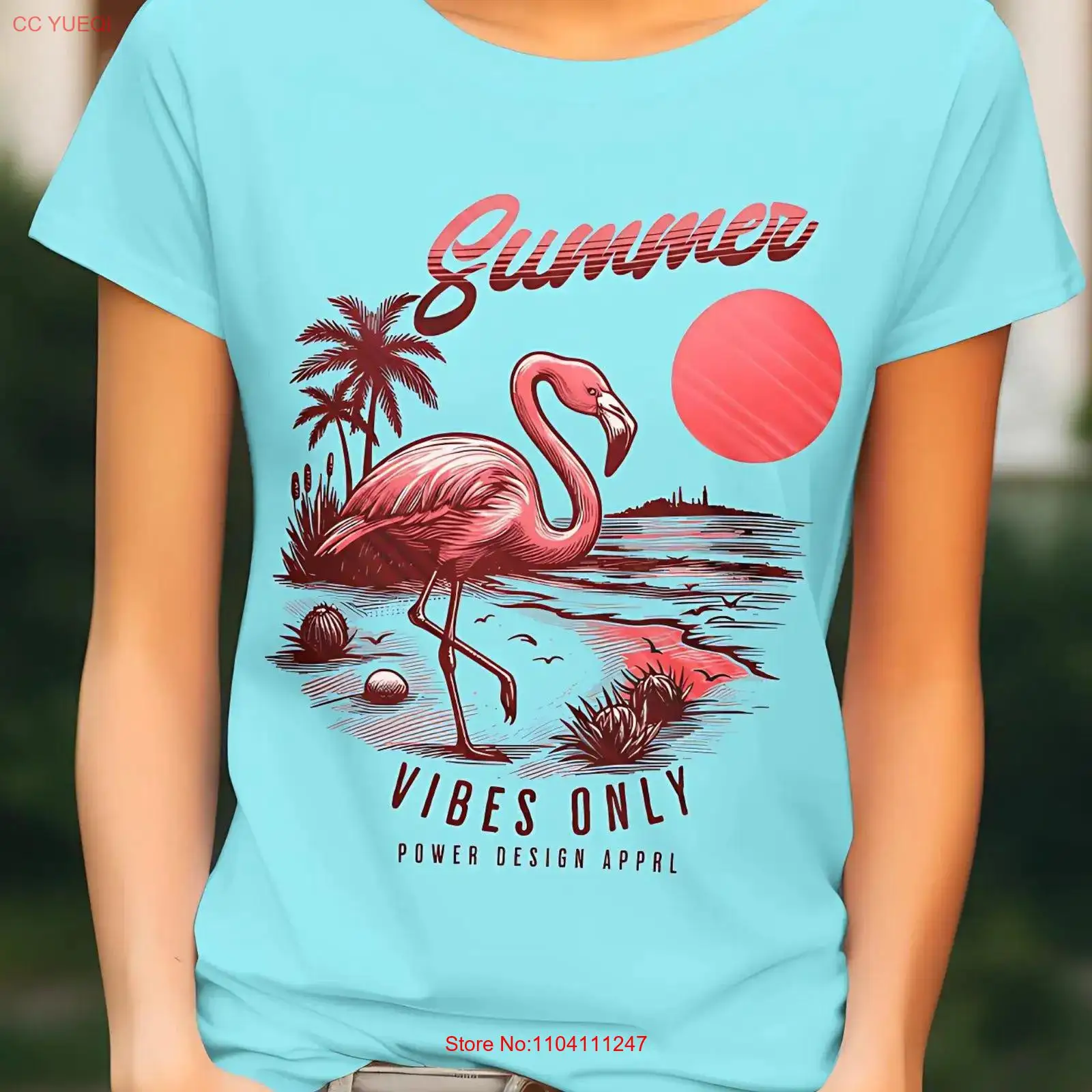 Summer Clothing Vibes - Summer Vibes Only T shirt Flamingo