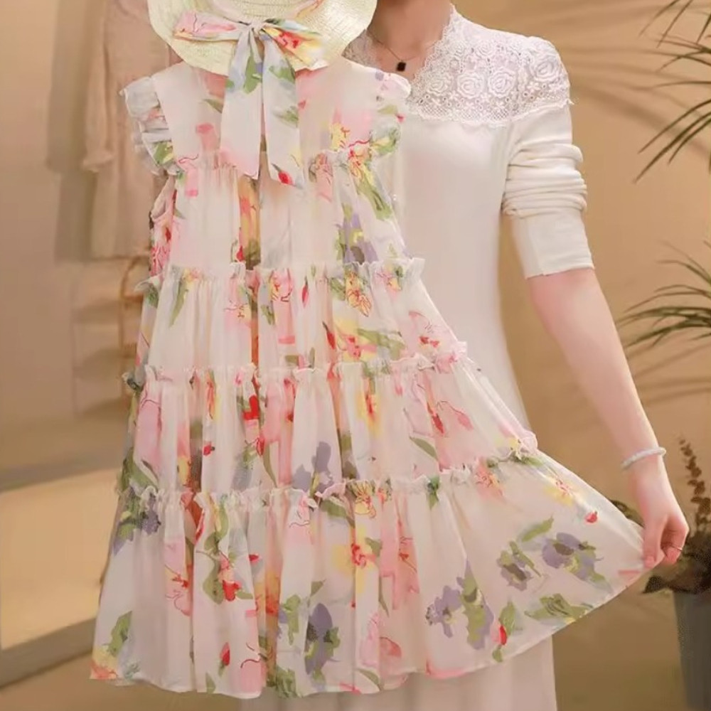 Summer Clothing Teen Girls - Korean Version Fashion 4-13Y Girl Flower