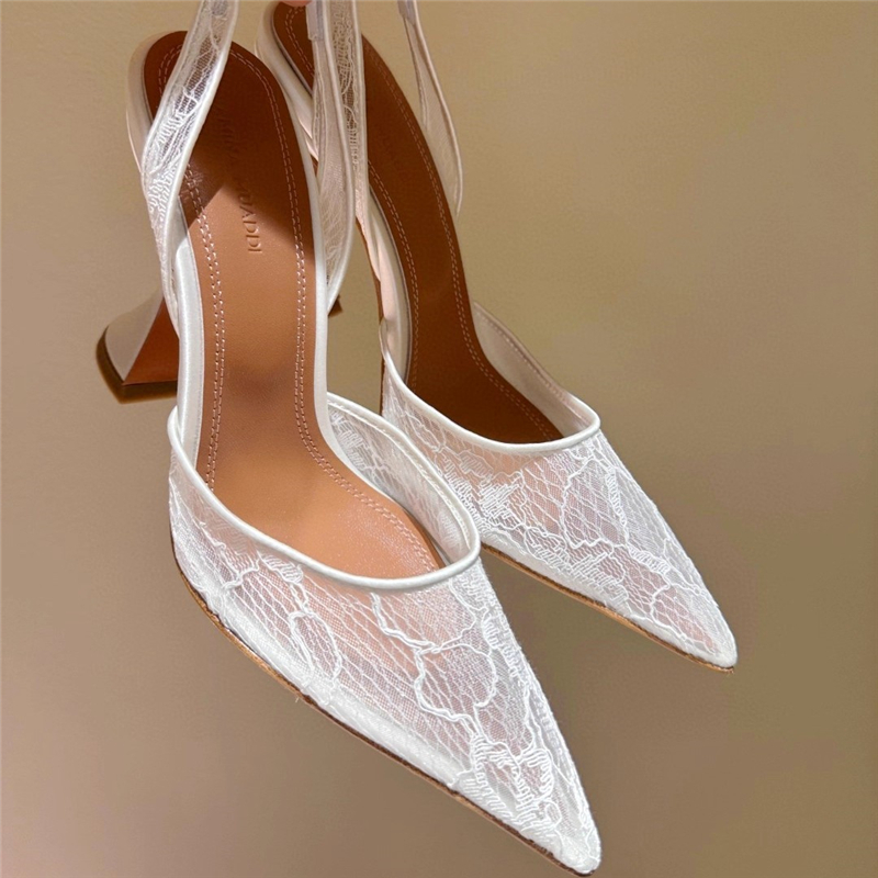 Summer Clothing Sale - High-heeled sandals summer new pointed lace