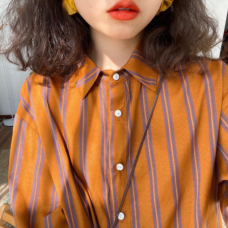 Summer Clothing For Teens - Spring New Striped Loose Casual Blouse