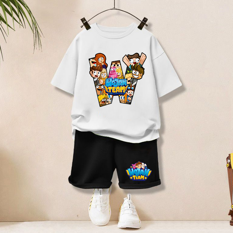 Summer Clothing Gifts - Wojan Team Children T-Shirt Set Anime