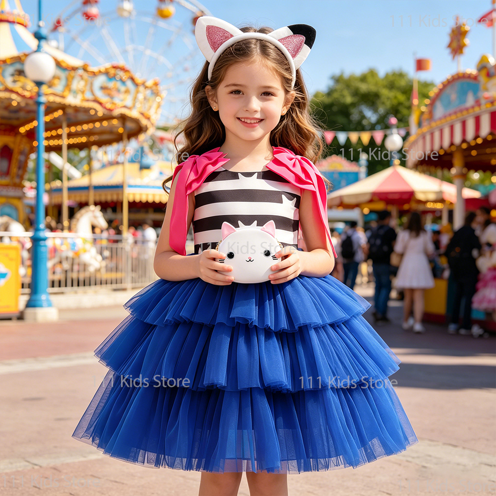Summer Clothing Gifts - Girls Princess Puffy Dress Summer Clothing