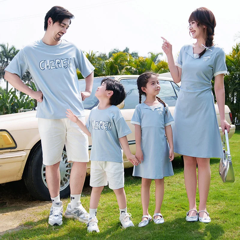 Summer Clothing Looks - Family Couple Matching Outfit Parent-child Pair