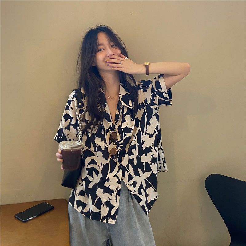 Summer New Printing Loose Shir - Summer Clothing For Teens recension och pris