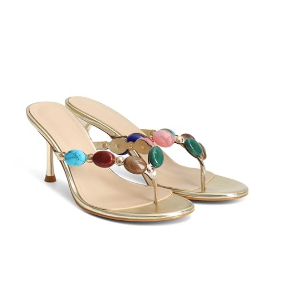 Jeweled Flip Flop Kitten Heels - Flip Flop Jeweled recension och pris