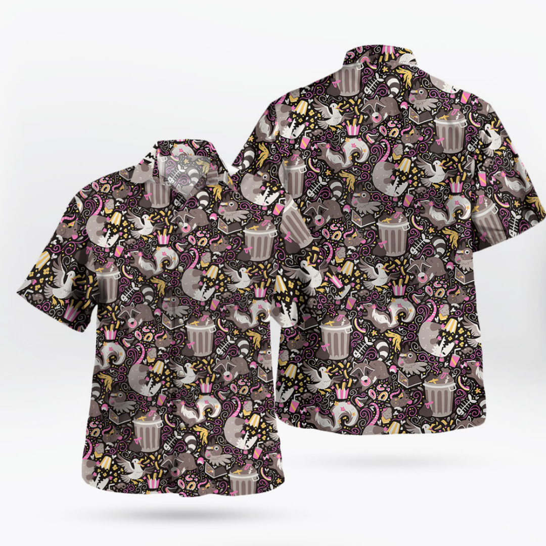 Trash Mammals Hawaiian Shirt R - Summer Clothing Vibes recension och pris