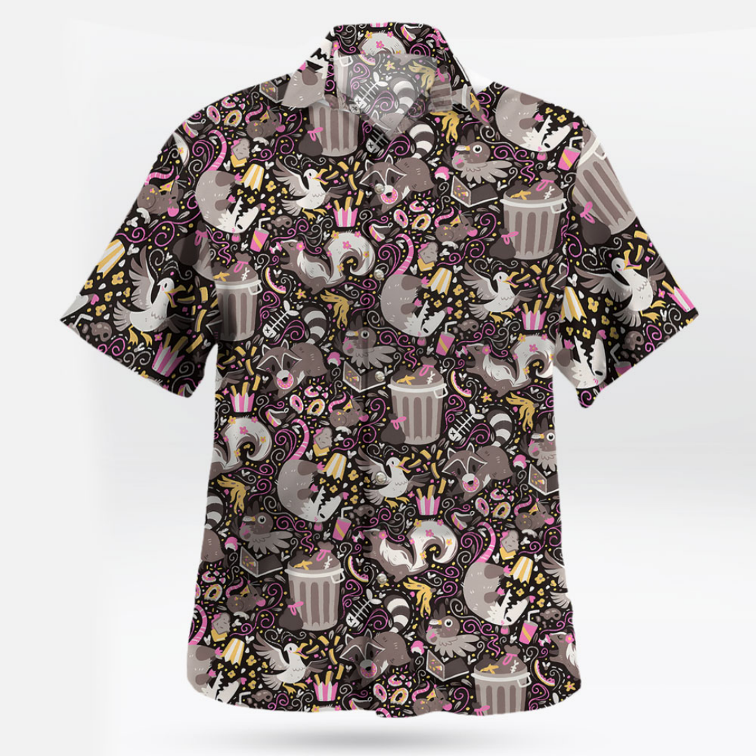 Trash Mammals Hawaiian Shirt R - Summer Clothing Vibes recension och pris