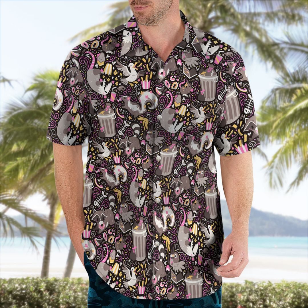 Trash Mammals Hawaiian Shirt R - Summer Clothing Vibes recension och pris