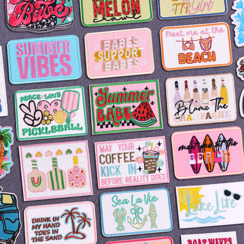 Summer Vibes Embroidered Patch - Summer Clothing Vibes recension och pris
