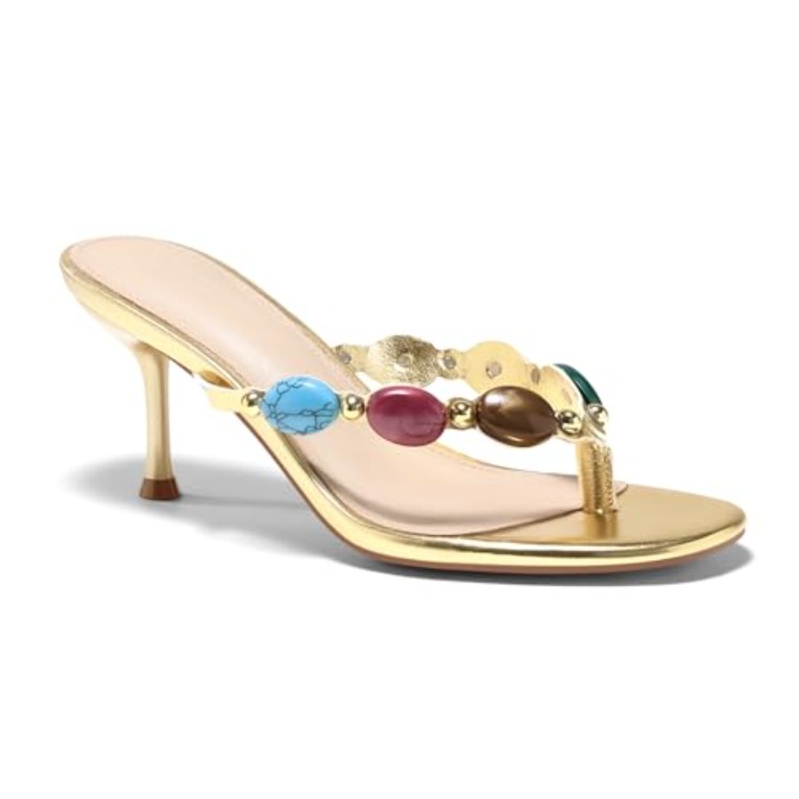 Coutgo Womens Jeweled Heeled S - Flip Flop Jeweled recension och pris
