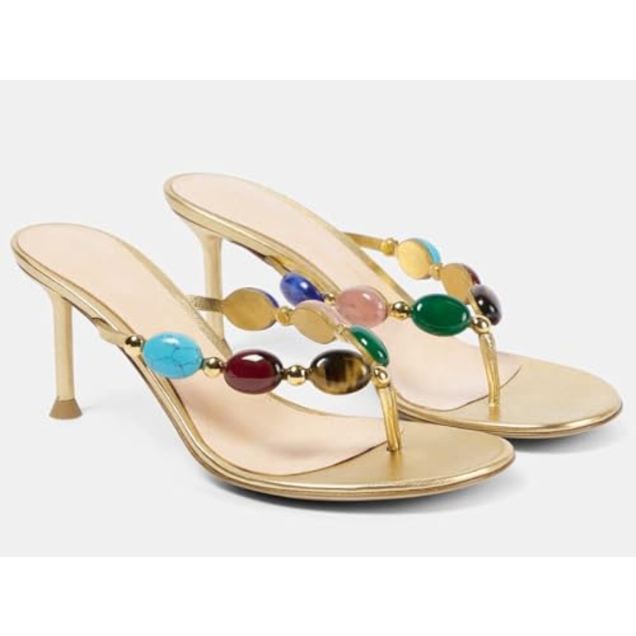 Coutgo Womens Jeweled Heeled S - Flip Flop Jeweled recension och pris