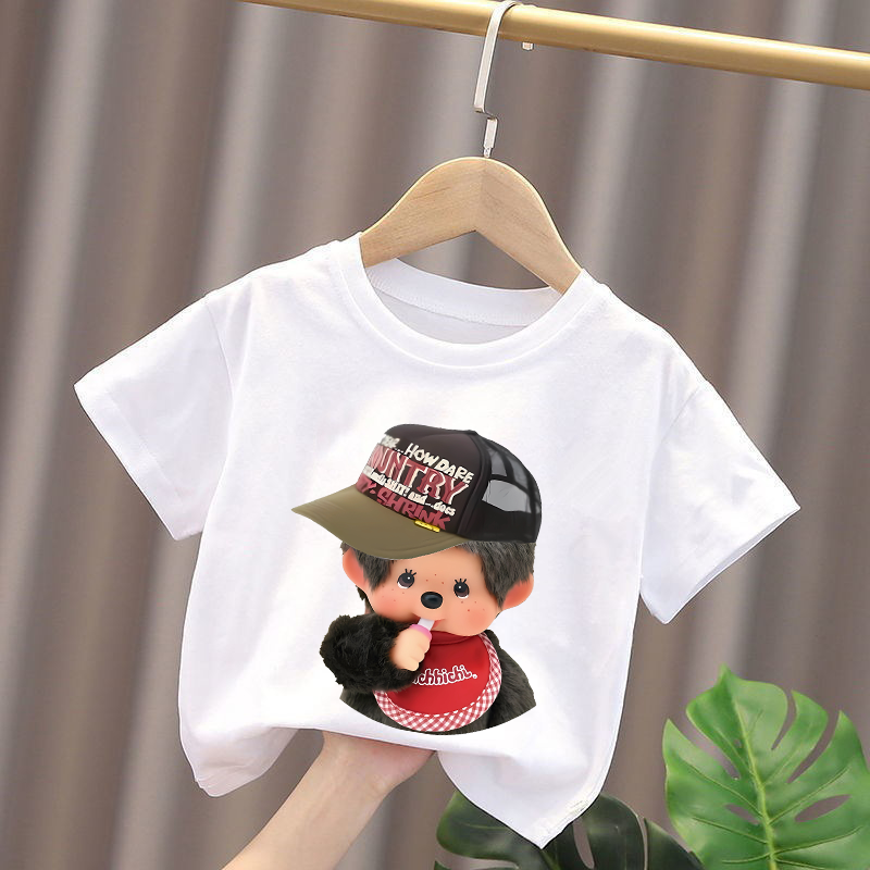 Monchhichi Kids T-shirts Anime - Summer Clothing Gifts recension och pris