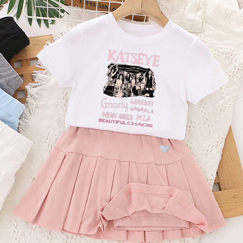 Kpop K-KATSEYE T-shirt+short S - Summer Clothing Gifts recension och pris