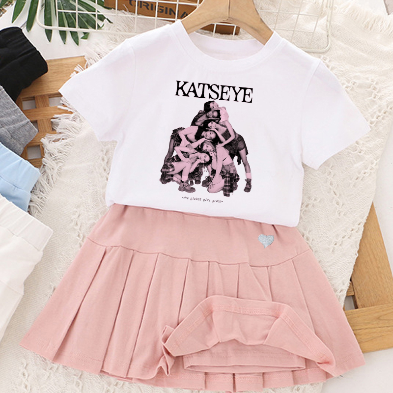 Kpop K-KATSEYE T-shirt+short S - Summer Clothing Gifts recension och pris