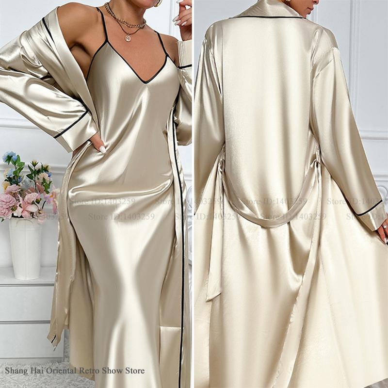 Sexy Long Twinset Robe Set Che - Summer Nights Clothing recension och pris