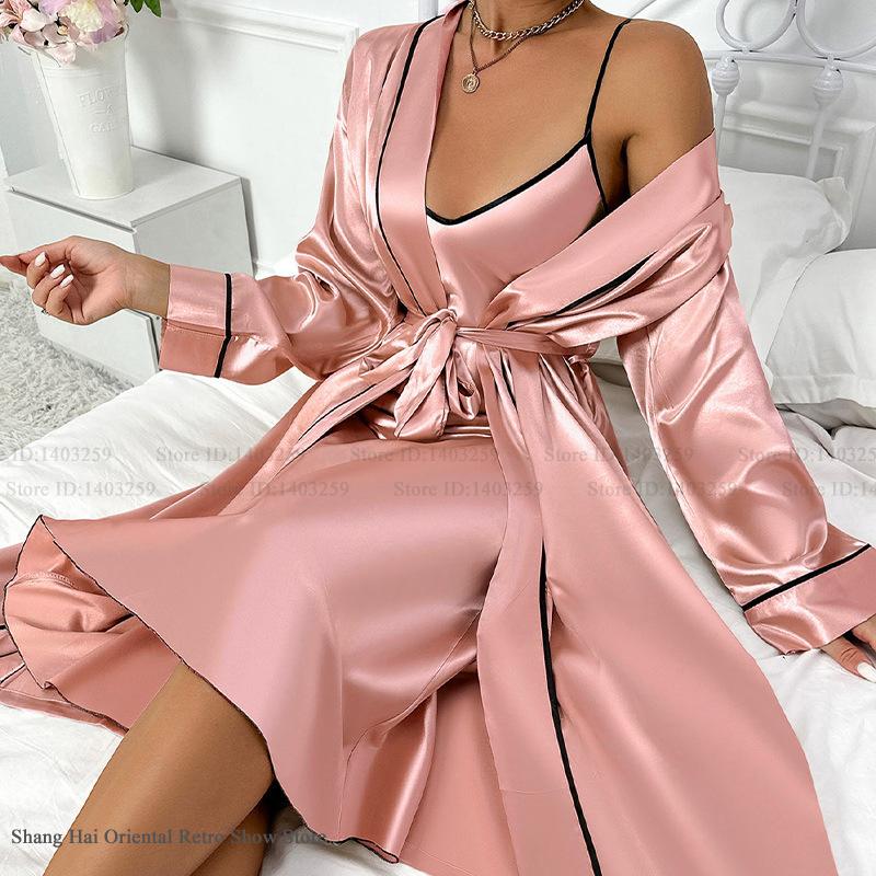 Sexy Long Twinset Robe Set Che - Summer Nights Clothing recension och pris