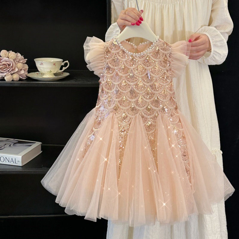 Children's Dress Mesh Sequins  - Summer Nights Clothing recension och pris