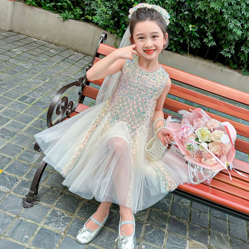Children's Dress Mesh Sequins  - Summer Nights Clothing recension och pris