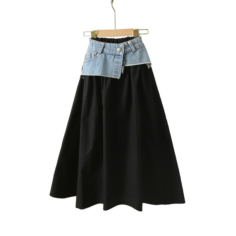 Korean Child Long Patchwork De - Summer Clothing Teen Girls recension och pris