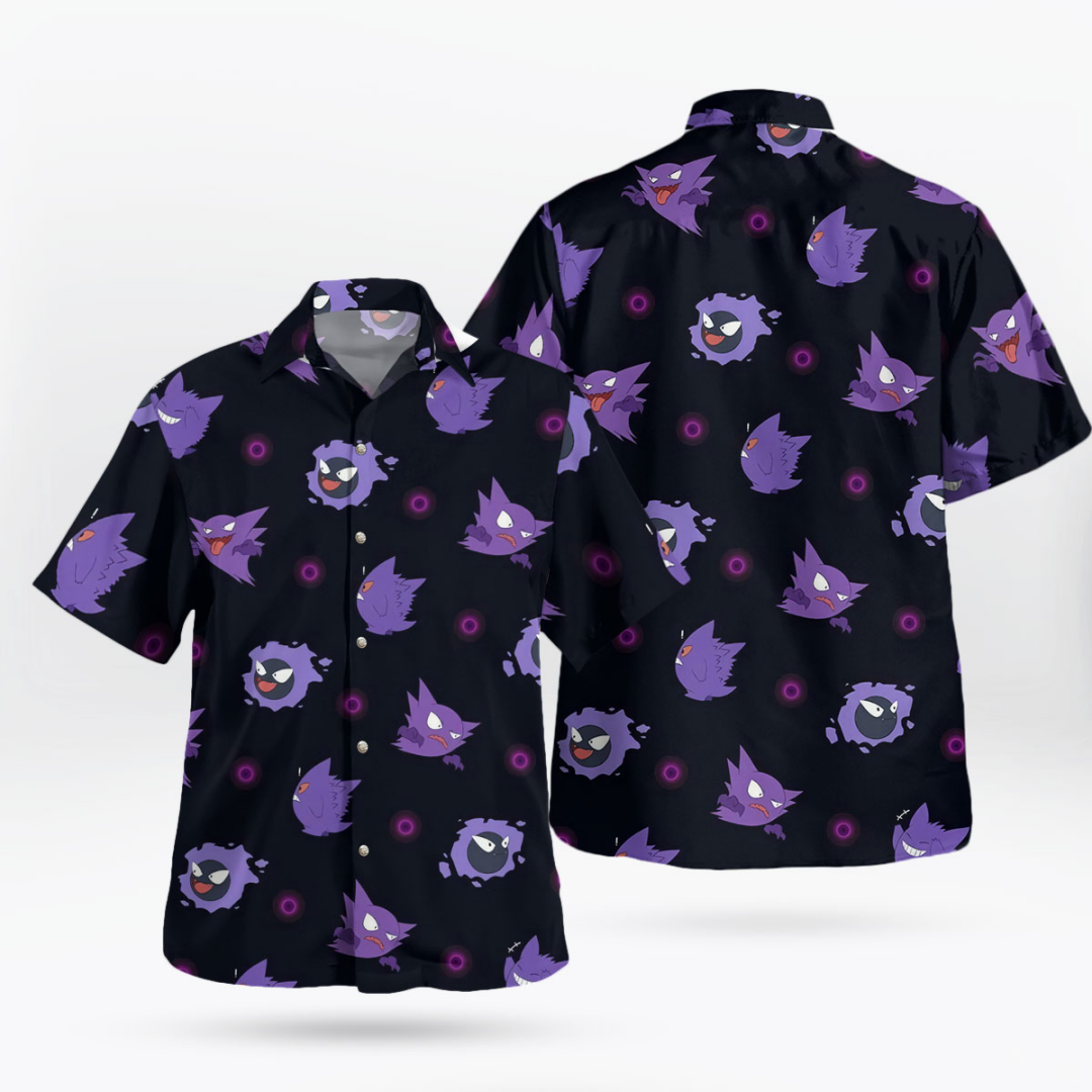 Gengar Evolution Hawaiian Shir - Summer Clothing Vibes recension och pris