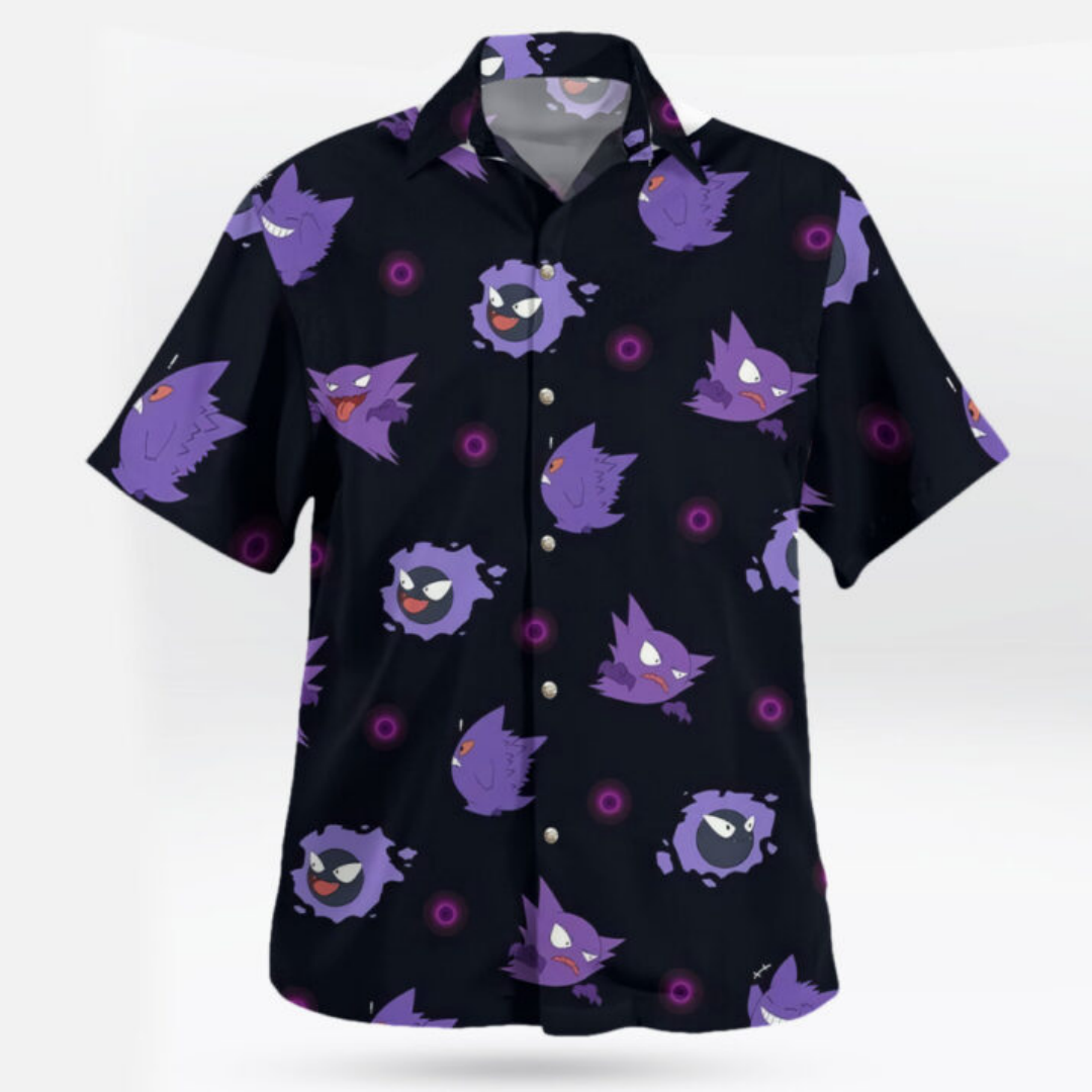 Gengar Evolution Hawaiian Shir - Summer Clothing Vibes recension och pris