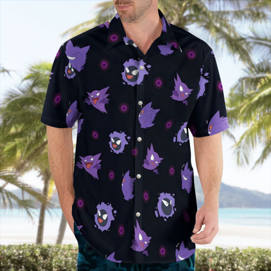 Gengar Evolution Hawaiian Shir - Summer Clothing Vibes recension och pris