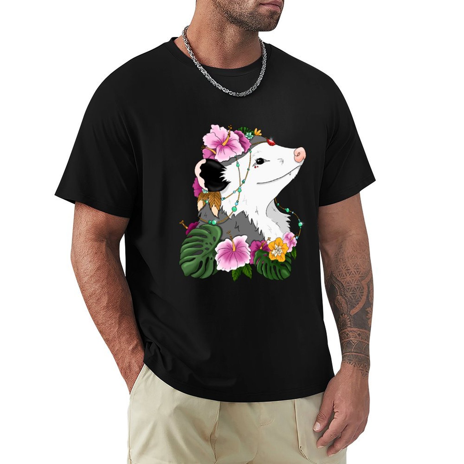 Opossum with tropical vibes T- - Summer Clothing Vibes recension och pris