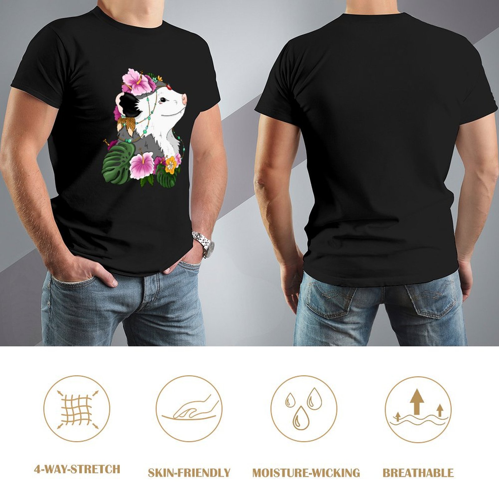 Opossum with tropical vibes T- - Summer Clothing Vibes recension och pris